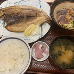 築地食堂 源ちゃん - 春告魚（ニシン）開き焼きと鰹のっけ盛り定食
