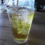 もにこど２ - ランチのアフタードリンク、母のアップルジュースです