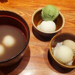 Ohisama No Egao - ぜんざい、ジェラート4種(抹茶、りんご、ゆず、カフェオレ)