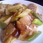菜の花  - 炭焼き豚肉と野菜の炒め物
