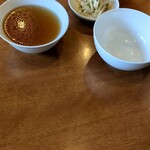 Tenhou - スープ、漬物、茶碗