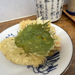 多田製麺所 - シソ、カボチャ、さつまいもの天ぷら。