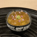 天白 - アボカドと湯葉と牡丹エビ、お出汁のジュレ