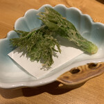 天ぷらと蕎麦の天籠 - タラの芽