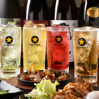 種類豊富なドリンク♪多彩な焼酎やビールをお楽しみください◎
