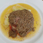 飛行船スタイル 南條 - アンチョビオリーブのかかったハンバーグ