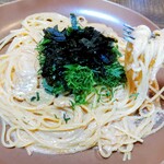 パスタ アルデンテ - ホタテと青しその明太子クリーム　少なめ