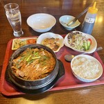 韓国居酒屋 より道 - ジャガイモ鍋定食(¥1,500)