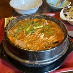 韓国居酒屋 より道 - ジャガイモ鍋定食(¥1,500) ジャガイモ鍋(カムジャタン)