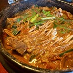 韓国居酒屋 より道 - ジャガイモ鍋定食(¥1,500) ジャガイモ鍋(カムジャタン)