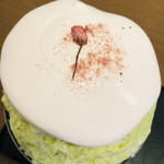 サカノウエカフェ - この後ひと匙スプーンを入れたら今まで最高に沈んじゃって断面撮れず(T ^ T)