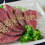 Heart sashimi (low temperature cooking)