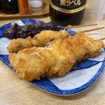 久良四季 - ネギマフライ、串カツ、にんにくみそ串