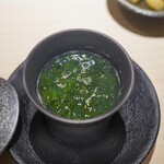 鮨 西崎 - アサリ出汁茶碗蒸、青のり