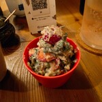酒呑蕎食〆タグル - 苺と春菊白和え