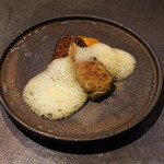 Saint FAUCON - 鹿レバー香味野菜パテ、ポンカンのソティ―、みかんの泡