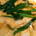 博多もつ鍋 福ヤ - フワトロのニラ玉でした