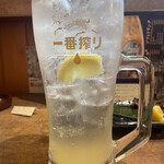 あおい食堂 - レモンサワーメガジョッキ
