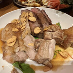 TEPPAN筋クリート - 鉄板！肉盛り春野菜添え