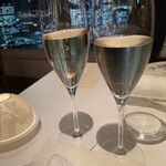 アンティカ オステリア デル ポンテ - この写真ではわかりづらいですが、左がナトゥーレ、右がポメリー