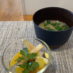 Wine&Dining Mizutani - ニラ入りスープも美味しい