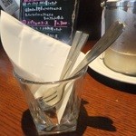 Trattoria L'arche - デザート用のフォークとスプーン　【　２０１３年７月　】