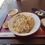 中国料理 かなめ - 鶏肉と袋茸のあんかけ炒飯ランチ