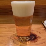 新ばし 久 - 生ビール