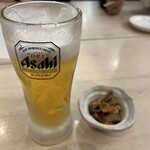 Ganso Bibai Yakitori Fuku Yoshi - ビール＆お通し