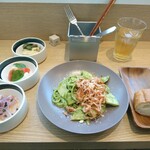 Park kitchen WEEKEND - LUNCH PASTA 桜エビと筍のバジルジェノヴェーゼ・APPETIZERの季節の前菜盛り合わせ