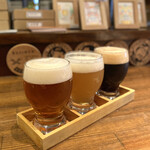 Numazu Craft BEER FIELD - ◆ テイスティングセット 1,000円/税込
                        (バイカモIPA、川根本町ゆずビール、ラヴァポーター)