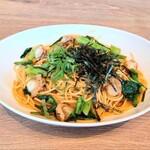 プロント - ほたてと菜の花の焦がしバター醤油