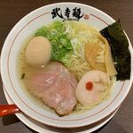 三麺流 武者麺 - 鶏塩そばあっさり＋味玉＠三麺流武者麺江坂本店（2022年9月某日）