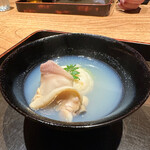 日本料理 徳専 - 貝柱とそら豆のしんじょ