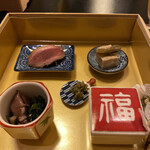 旬菜焼 はざま - 前菜からお酒が進みます