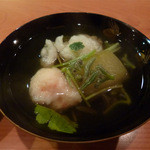 日本料理 たかむら - ハモと冬瓜と海老しんじょうの碗物