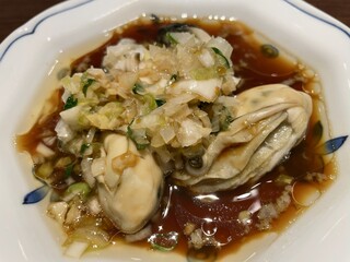 China hata 36 - 蒸し牡蠣の葱と生姜和え