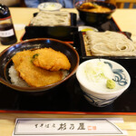 杉乃屋 - タレカツへぎそば定食