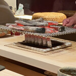 千葉たかおか - 太刀魚に炭火を当てて