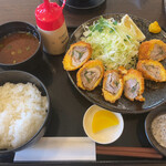 茂とん - 豚ロース梅しそ巻き定食