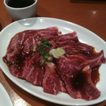 Oumi Gyuu Sumibi Yakiniku Marusa - 天肉（ツラミ）[タレ]（680円）