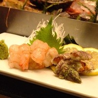 おたる政寿司 新宿店 - 海老とシャコ（子持ち）