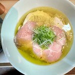 神保町 黒須 - 限定①広島県産 牡蠣の塩蕎麦 牡蠣4個