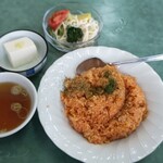 まいこや - チキンライス　スパゲッティサラダ