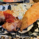 小樽食堂 - メインはザンギと白身魚のフライ