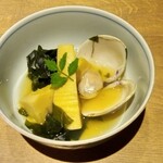 湊 - 春の風物詩、若竹と蛤