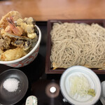 昧怛隷野 - 海老と野菜の天丼と十割そば　