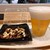 ドトールコーヒーショップ - 料理写真:生ビールアサヒスーパードライ 390円 チーズミックスナッツ 290円