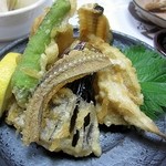 季節料理 藤原 - 鱧とキスのから揚げ