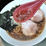 ラーメンの松喜 - ピリ辛醬油　スープ